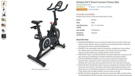 Amazon lanza la Prime Bike con Echelon la competencia de Peloton Bike