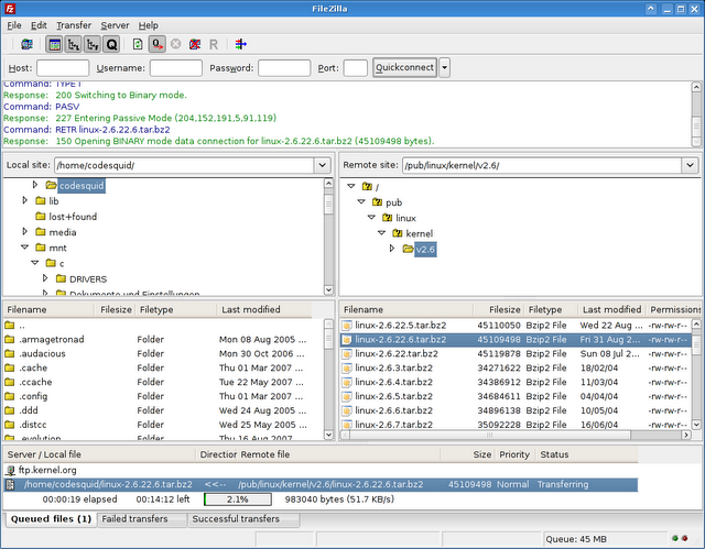 ubuntu filezilla version ubuntu filezilla version