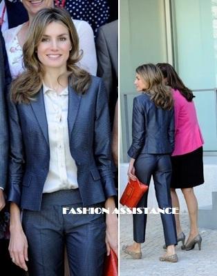 Los Príncipes de Asturias en la reunión de directores del Instituto Cervantes. El look de Dña. Letizia