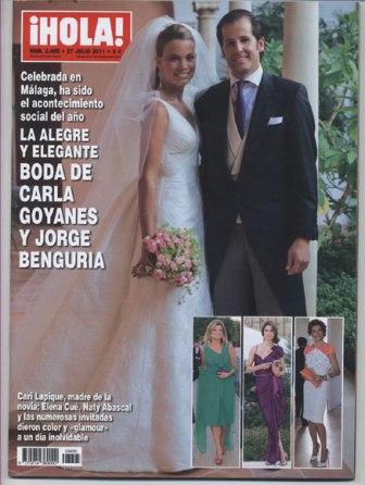 Carla Goyanes, una novia radiante de Rosa Clará, en portada de la revista Hola