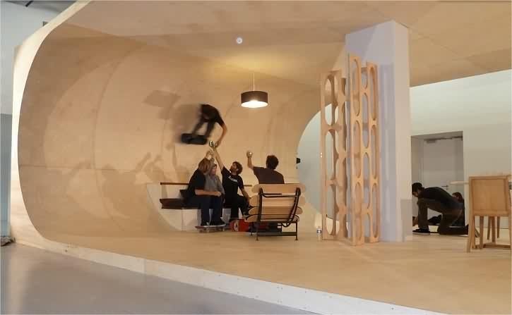 PAS Skate House: Una casa ecológica en donde puedes practicar Skateboard en cualquier superficie