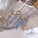 Titanium Blue Swarovski Crystals Chandelier Earrings