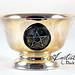 Silver Altar Bowl with Pentacle - Dark Decor