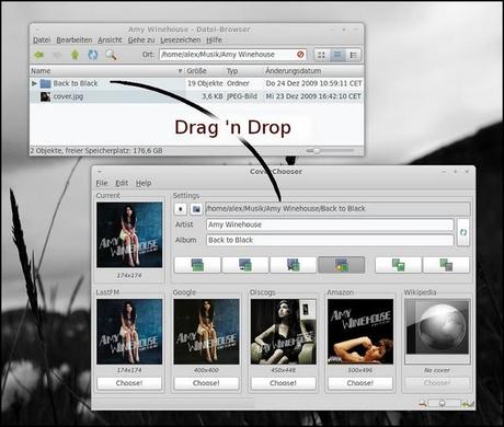 Descargar caratulas de los discos con CoverChooser en Ubuntu