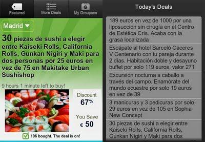 Groupon y sus ofertas llegan a Android