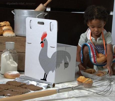 Cocina para niños de cartón reciclado Cocorico cocina