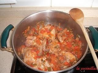 ARROZ GUISADO CON CONEJO PASO A PASO