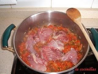 ARROZ GUISADO CON CONEJO PASO A PASO