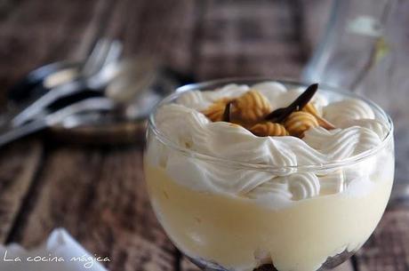 Trifle de Baileys y plátano