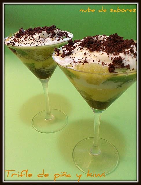TRIFLE DE PIÑA Y KIWI