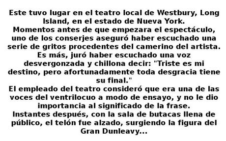 El muñeco del Gran Dunleavy. (Relato Gráfico).