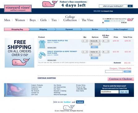 Vineyard-Vines Inspiraciones de check out cart