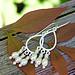 white freshwater pearl sterling and fine silver chandelier earrings