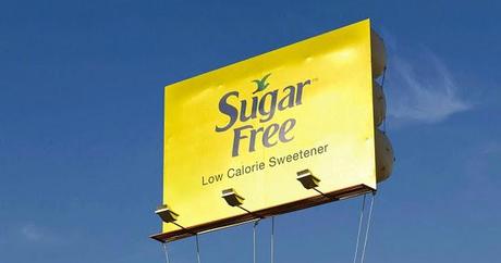 Una cartelera flotante