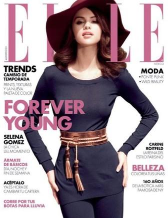 Una sofisticada Selena Gómez en portada de  Elle México, Agosto 2011