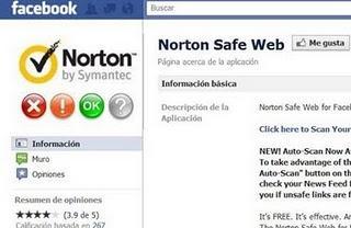 La aplicación “Norton Safe Web para Facebook” superó el millón de usuarios