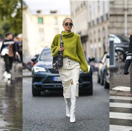 Falda Plisada Con Botas Altas