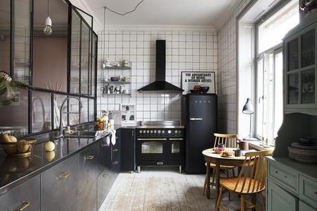 vintage style vintage kitchen vintage decor swedish decor swedish apartment scandinavian style scandi apartment nordic style industrial style estilo nórdido decoración vintage decoración sueca decoración ecléctica apartamento sueco  