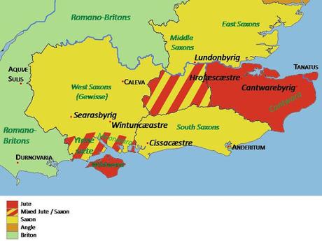Mapas de Inglaterra y Gales (S VIII d.C)