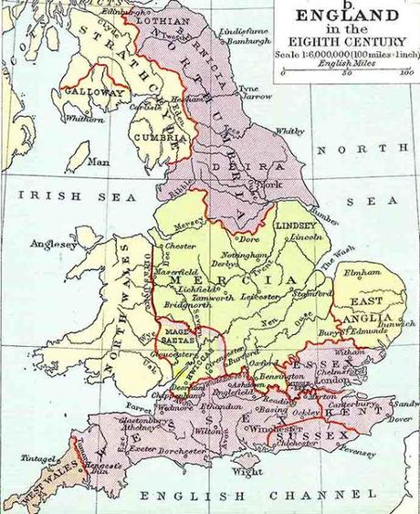 Mapas de Inglaterra y Gales (S VIII d.C) Mapas de Inglaterra y Gales (S VIII d.C)