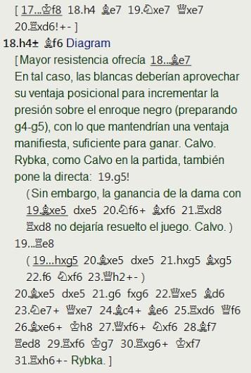 Grandes combates canarios (14) - Calvo vs Kavalek, Las Palmas (6) 1973
