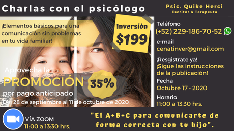 #ConferenciaOnline: El A+B+C para comunicarte de forma correcta con tu hijo.