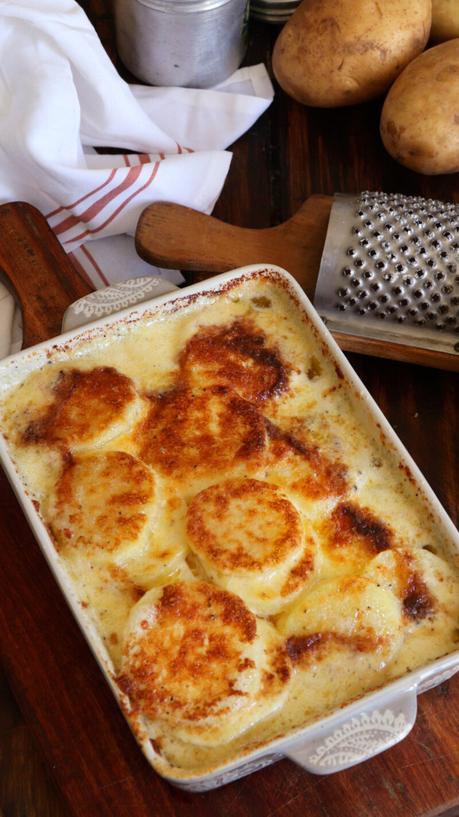 Papas a la Crema papas a la crema queso horno gratinadas