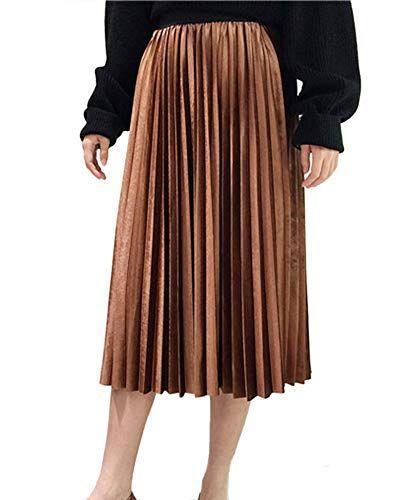 Falda Plisada Midi Beige