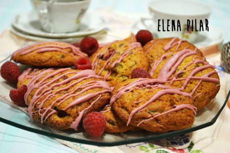 Cookies de chocolate y frambuesa