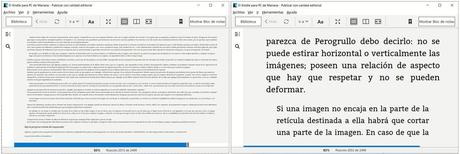 El concepto de página de los ebooks: una idea a desterrar Comparativa de tamaño de letra en los ebooks