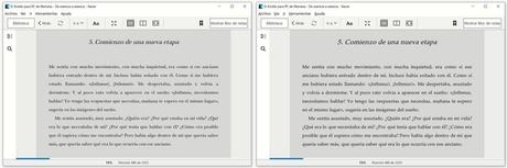 El concepto de página de los ebooks: una idea a desterrar Comparativa de páginas según la tipografía usada para leer un ebook