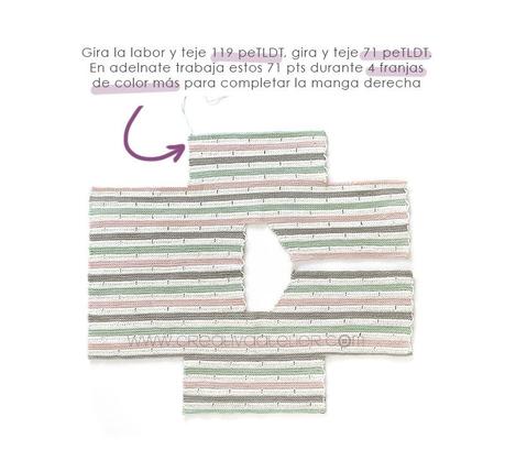 Cómo tejer la chaqueta STRIPY de Crochet para bebé y niña - patrón y Tutorial