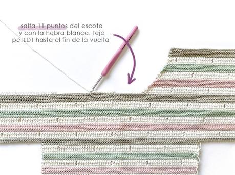Cómo tejer la chaqueta STRIPY de Crochet para bebé y niña - patrón y Tutorial