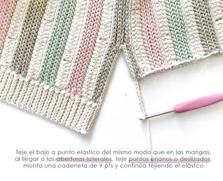 siren equilibrium finished Chaqueta STRIPY de Crochet – Patrón y Tutorial – - Paperblog