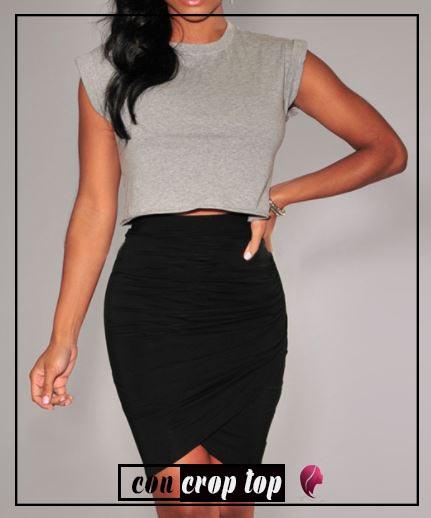 Combinar Falda Negra Tubo Larga