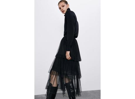 Falda Midi Mujer Zara