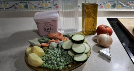 Los ingredientes necesarios para hacerpuré de verdura con Mambo