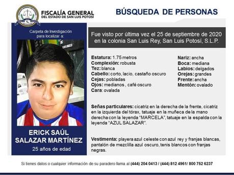 Familiares marchan para exigir localizar con vida a Érick Saúl