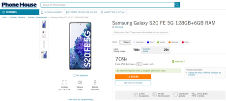 El Samsung Galaxy S20 FE ya está a la venta en España y con descuento