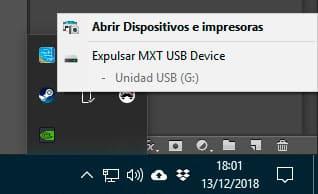 Extraer dispositivo con seguridad Windows 10