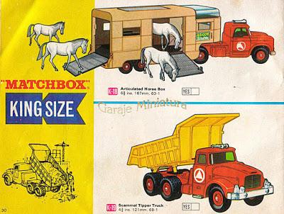 Catálogo Matchbox King Size de 1969 Catálogo Matchbox King Size de 1969