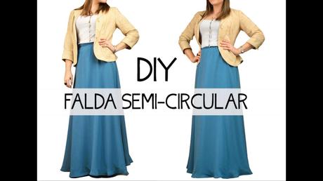 Falda Semi Campana Larga