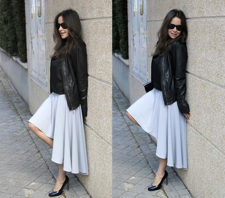 Falda Semi Campana Larga