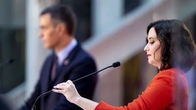 El rifirrafe de Ayuso empuja a Madrid al precipicio… y Felipe VI, encantado con la derecha.