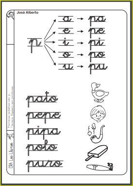 Aprendo a leer y a escribir. La P