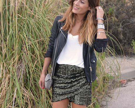 Outfit Falda Lentejuelas Plateada