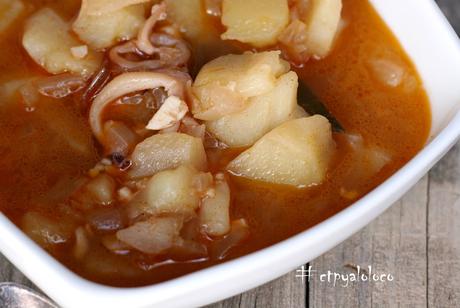 Guiso de patatas con calamares