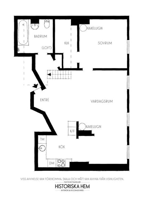 wooden kitchen vintage furniture vintage scandinavian vintage penthouse scandinavian vintage planta abierta open kitchen open concept nordic kitchen muebles madera natural hardwood floor estilo nórdico vintage dormitorio infantil con literas distribución ático duplex distribución abierta cocina abierta chimenea cerámica sueca altillo en ático  