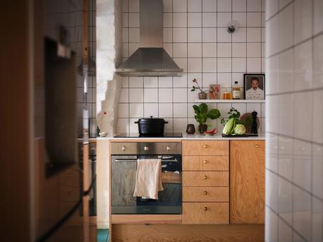 wooden kitchen vintage furniture vintage scandinavian vintage penthouse scandinavian vintage planta abierta open kitchen open concept nordic kitchen muebles madera natural hardwood floor estilo nórdico vintage dormitorio infantil con literas distribución ático duplex distribución abierta cocina abierta chimenea cerámica sueca altillo en ático  