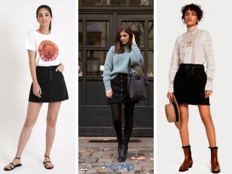 Falda Negra Basica Corta